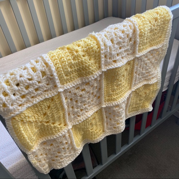 Made by Grandma - Hand Crocheted Baby Blanket - Picture 1 of 3